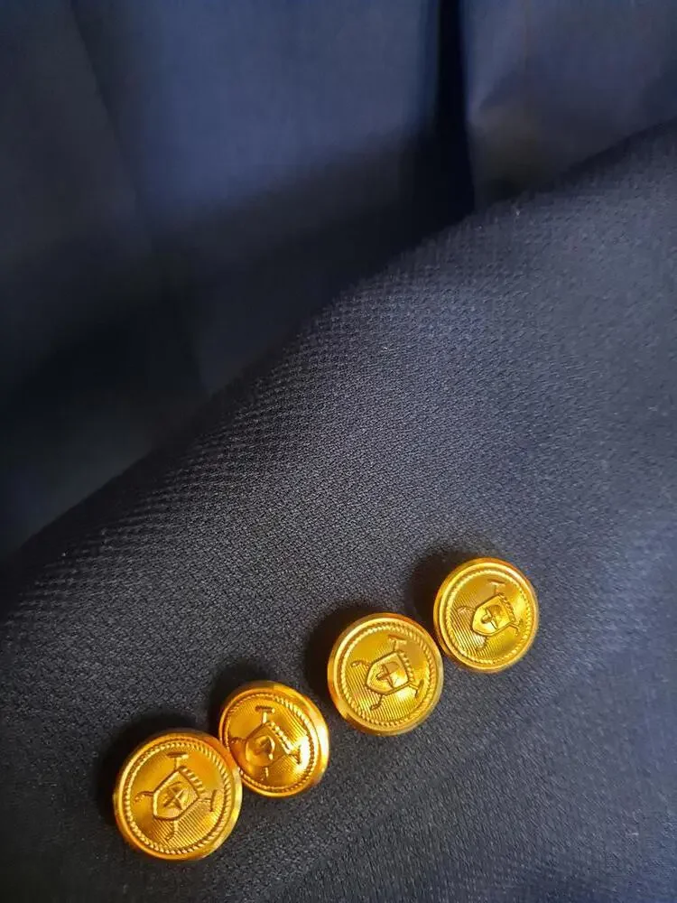 Lauren Ralph Lauren Blue 2 Gold‎ Button Blazer 50R